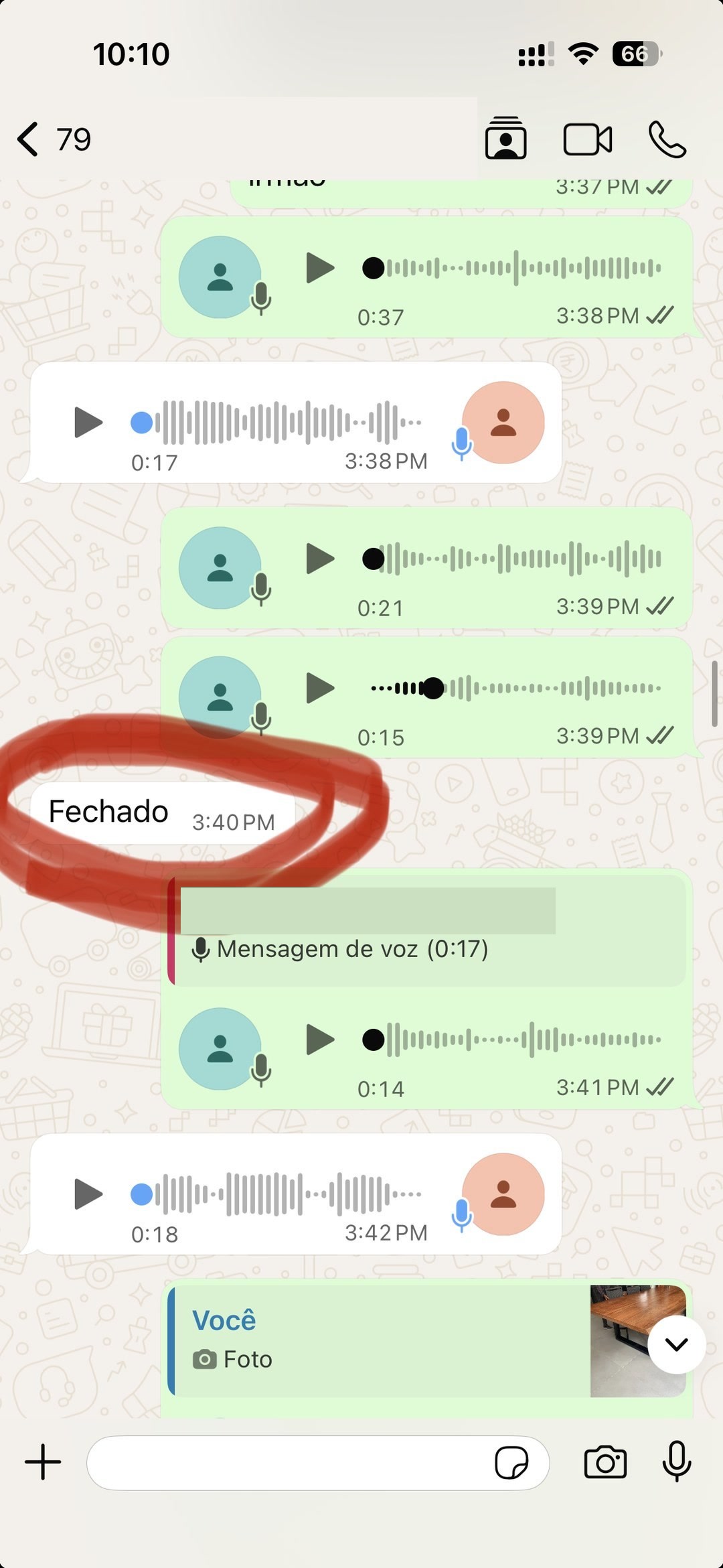 “Fechado”